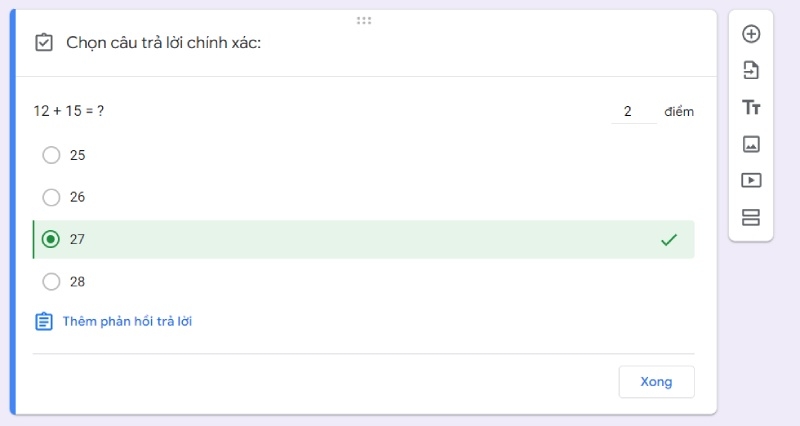 Cách tạo bài kiểm tra trên Google Form hình 10