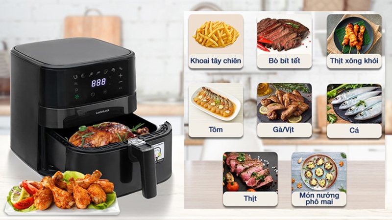 So sánh nồi chiên không dầu Lock&lock và Kalite (Ảnh 7)