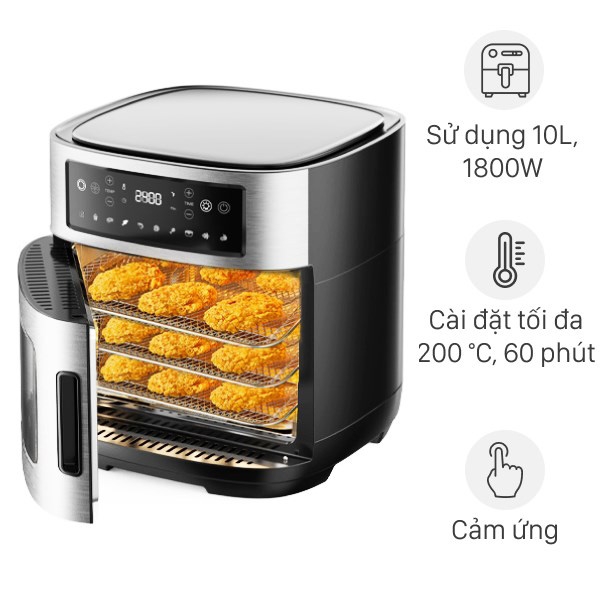 nồi chiên không dầu 10 lít giá rẻ-ảnh 2