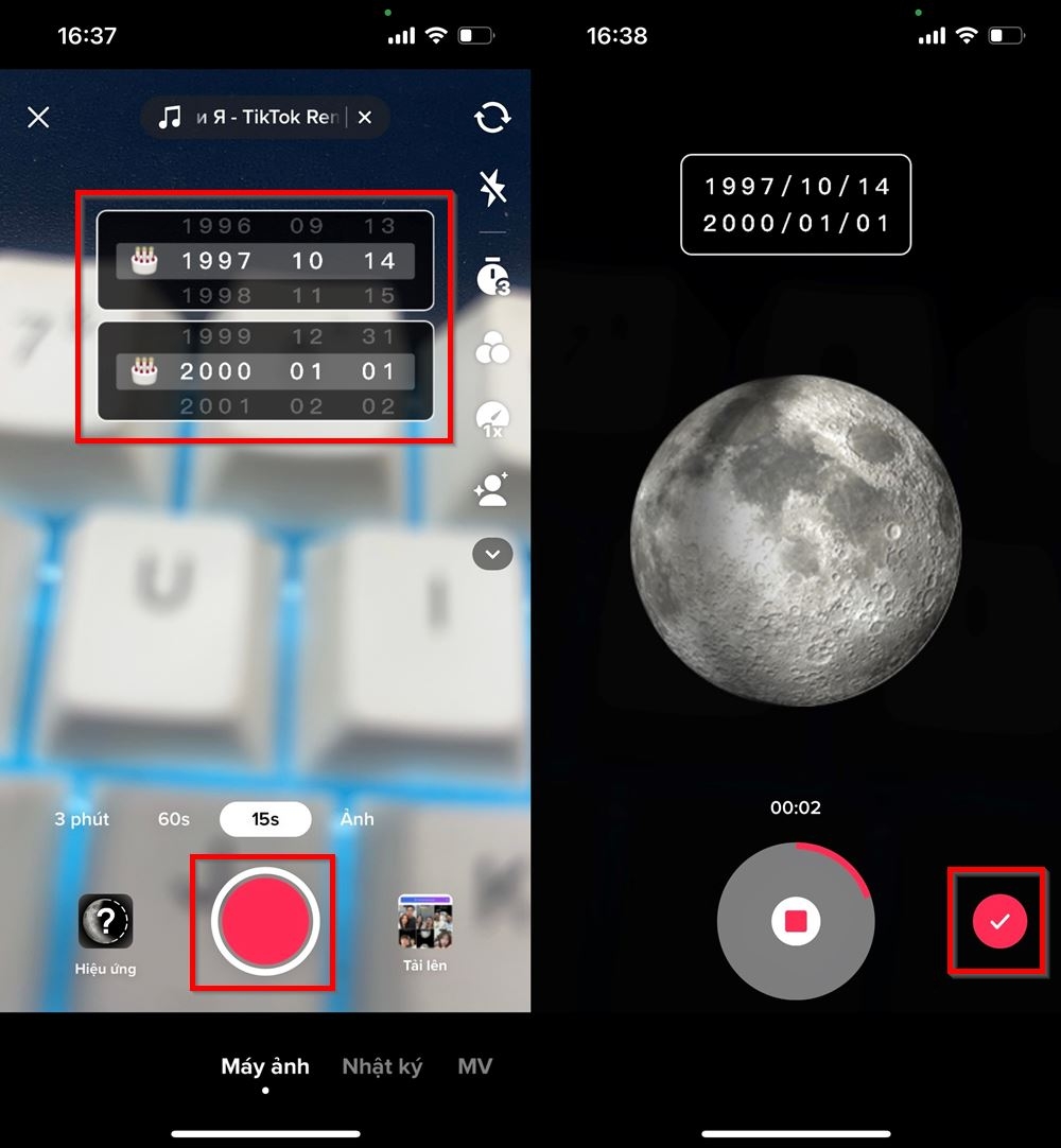 Cách ghép mặt trăng ngày sinh trên TikTok 3