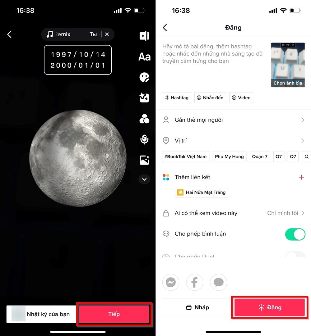 Cách ghép mặt trăng ngày sinh trên TikTok 4
