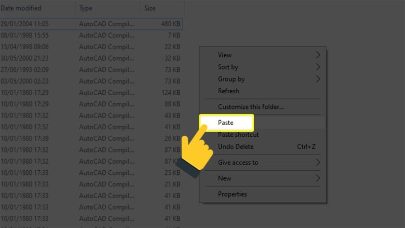 Dán font bạn đã sao chép
