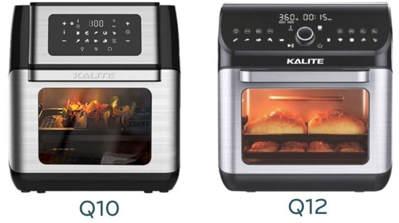So sánh nồi chiên không dầu Kalite Q10 và Q12