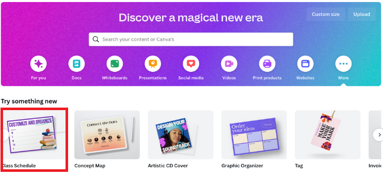 Cách làm thời khoá biểu đẹp bằng Canva 2