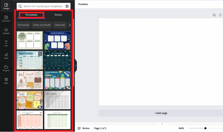 Cách làm thời khoá biểu đẹp bằng Canva 3