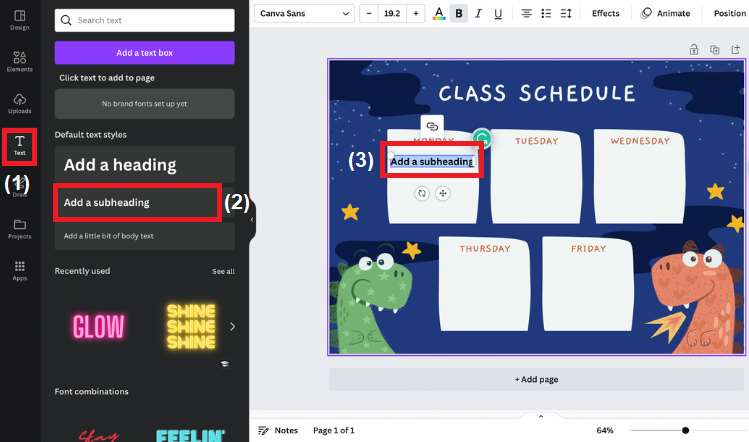 Cách làm thời khoá biểu đẹp bằng Canva&nbsp;4
