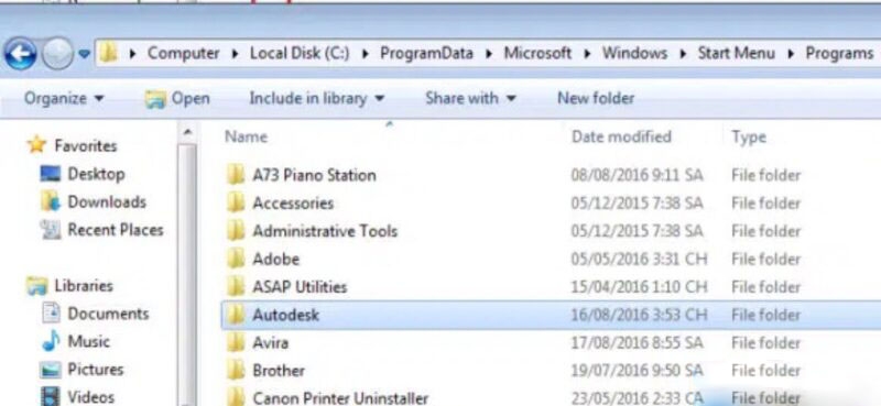 Thư mục sau khi vào đường dẫn