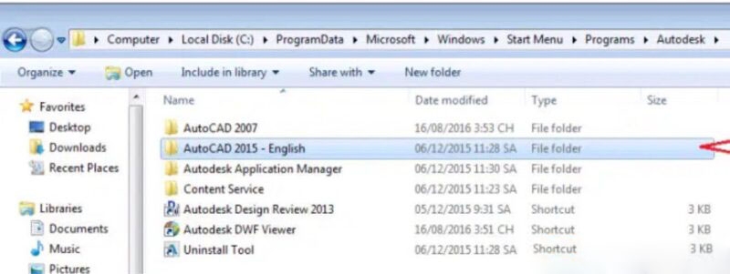 Chọn phiên bản Autocad bạn đang sử dụng