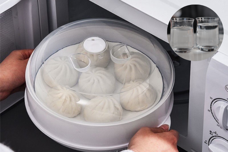 Hấp bánh bao bằng lò vi sóng bước 2