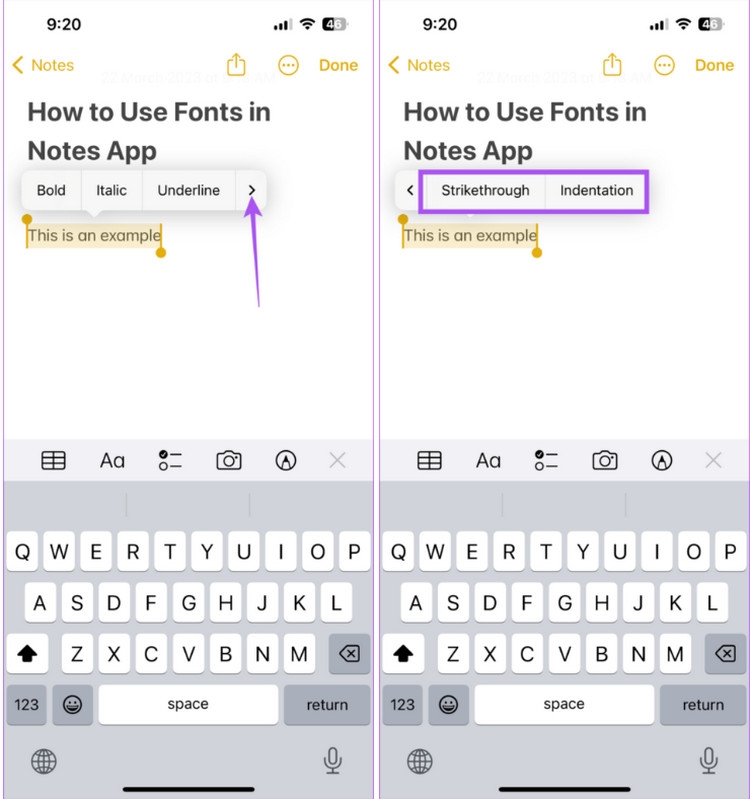 Hướng dẫn thay đổi kiểu phông chữ trong ứng dụng ghi chú trên iPhone, iPad và Mac (4)