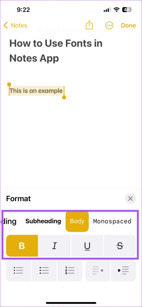 Hướng dẫn thay đổi kiểu phông chữ trong ứng dụng ghi chú trên iPhone, iPad và Mac (7)