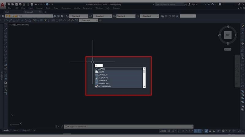 Nhập lệnh A và Enter