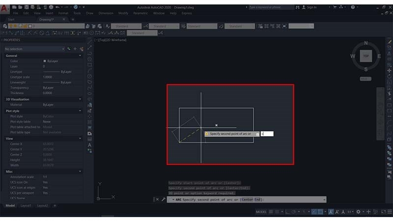 Nhập vào lệnh C và nhấn Enter