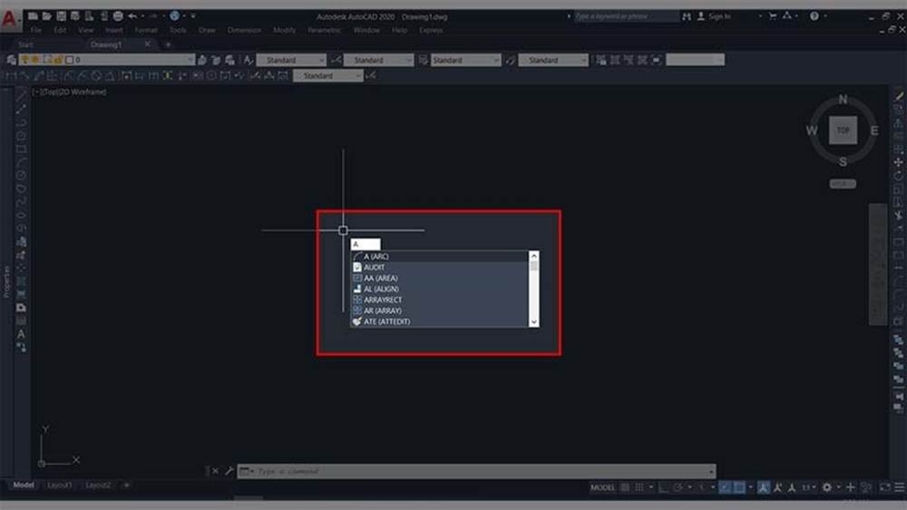 Nhập lệnh A và nhấn Enter