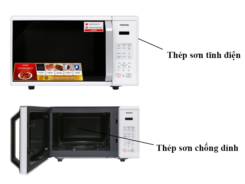 Lò vi sóng Toshiba có tốt không về mặt chất liệu