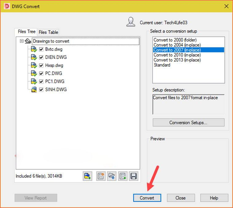 Cách convert bản vẽ AutoCAD về bản thấp hơn (Ảnh 6)