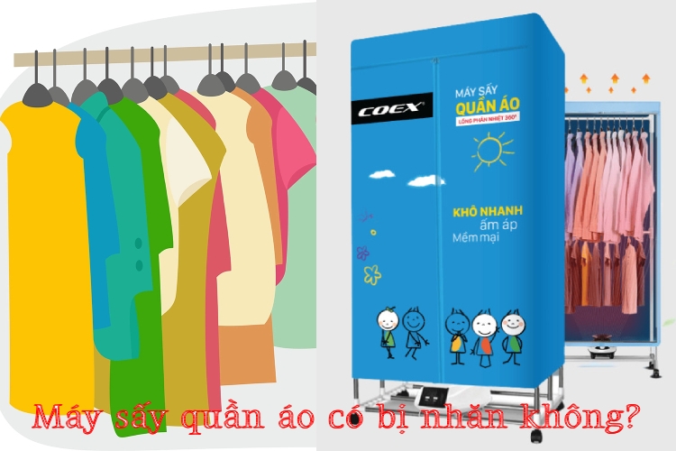 Máy sấy quần áo có bị nhăn không?