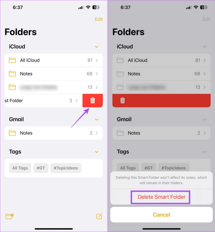 Mẹo sử dụng Thư mục thông minh trong ứng dụng Ghi chú trên iPhone, iPad và Mac (5)