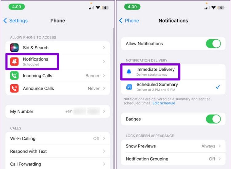 Mách bạn khắc phục thông báo cuộc gọi nhỡ không hiển thị trên iPhone (5)