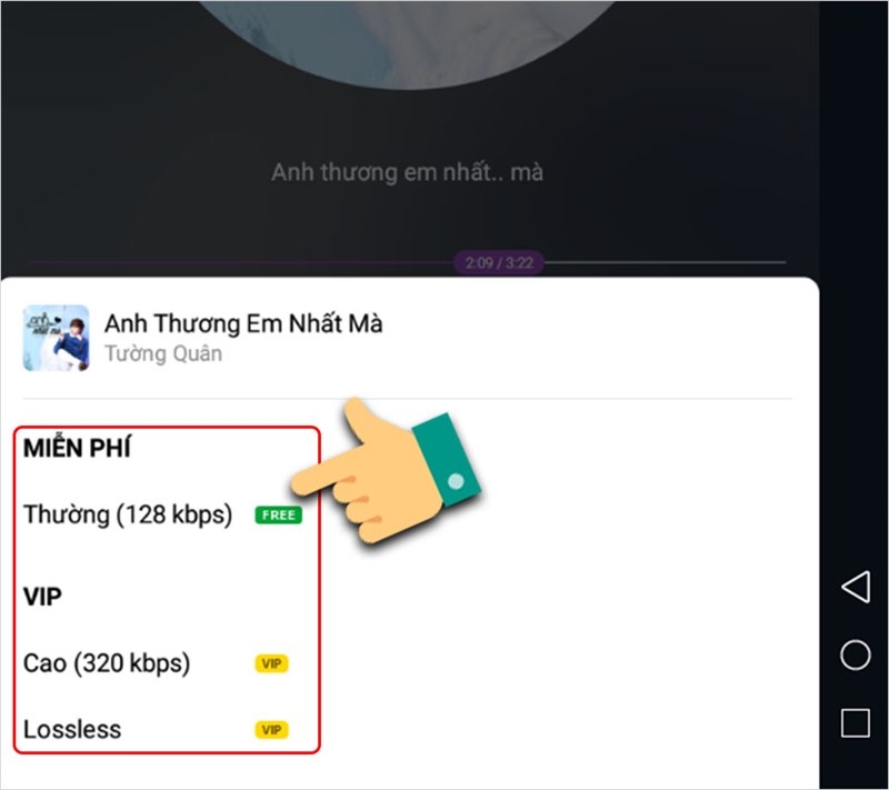 Các lựa chọn chất lượng nhạc
