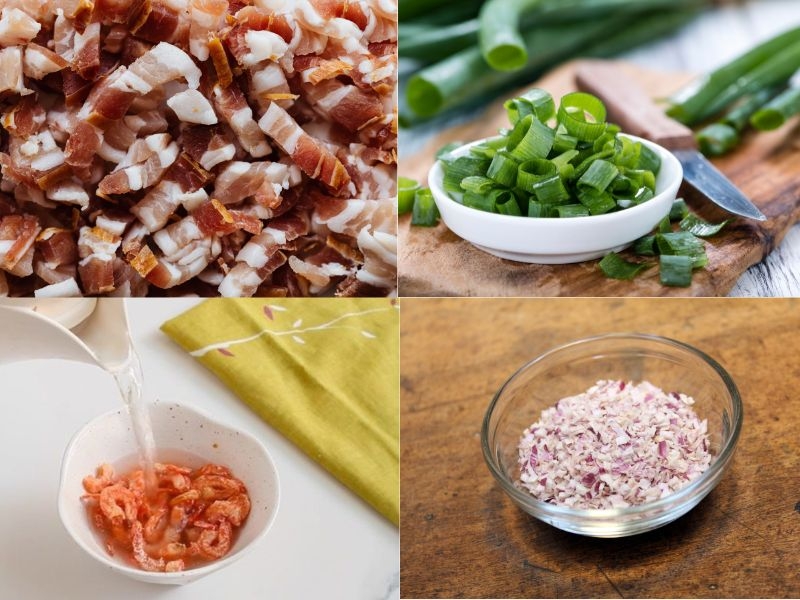 Cách làm cơm cháy kho quẹt bằng chảo chống dính bước 1