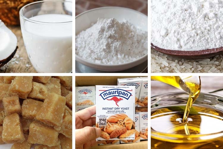 Nguyên liệu làm bánh bò nướng
