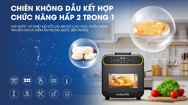Đánh giá nồi chiên hơi nước Kalite Steam Pro - công nghệ