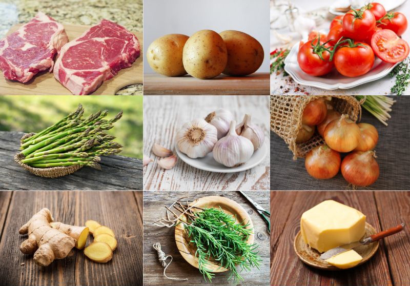 Nguyên liệu làm bò bít tết