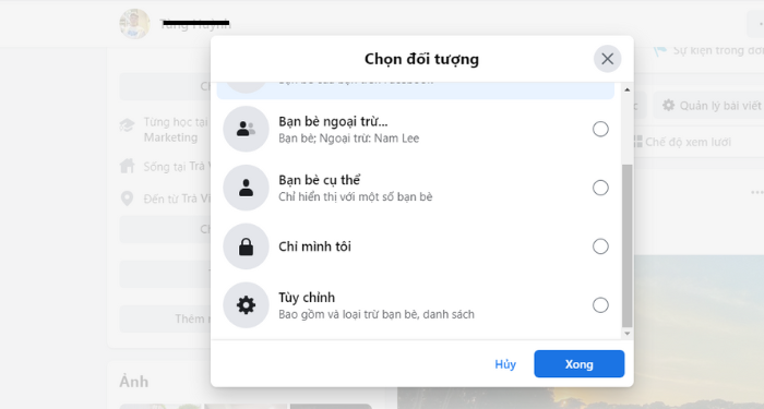 Chế độ Chỉ mình tôi