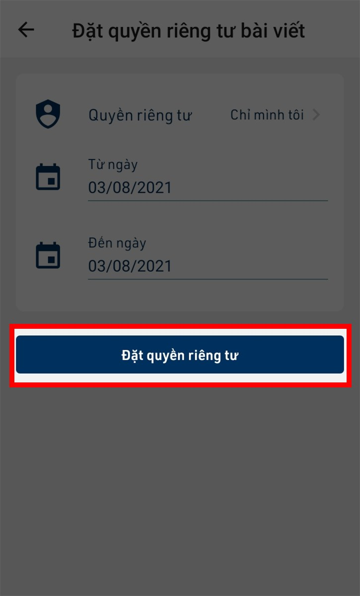 Hoàn tất thiết lập