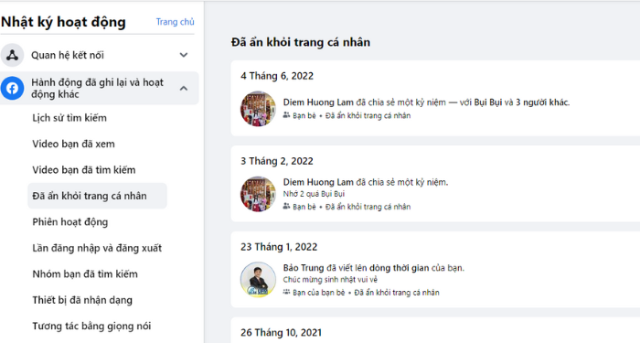 Xem lại bài viết đã ẩn