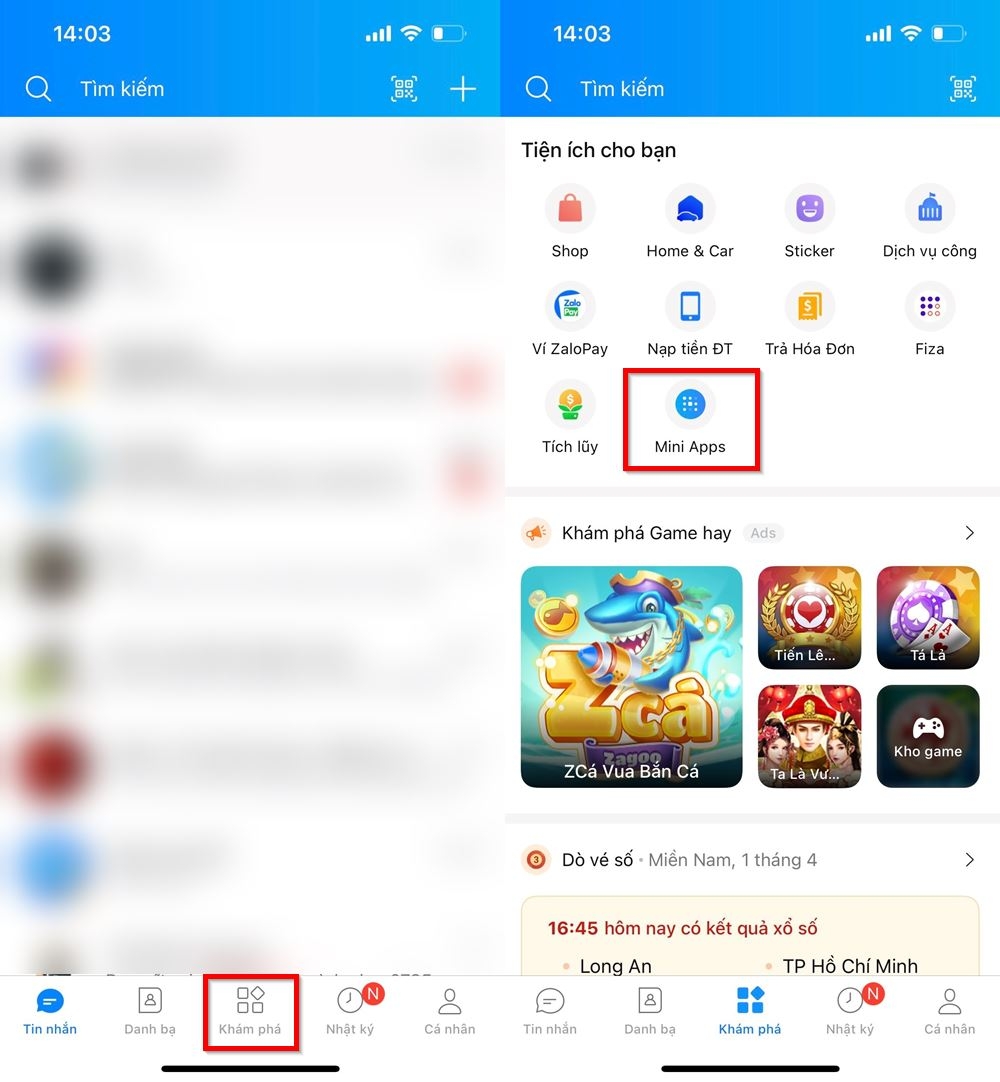 Cách tìm việc trên Zalo đơn giản 1