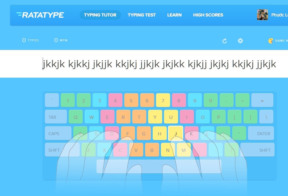 Giao diện Ratatype