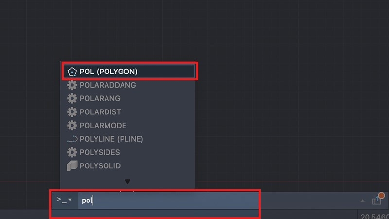 Cách vẽ hình vuông trong CAD (Bước 2)