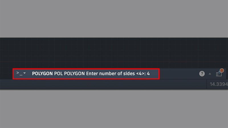 Cách vẽ hình vuông trong CAD (Bước 3)