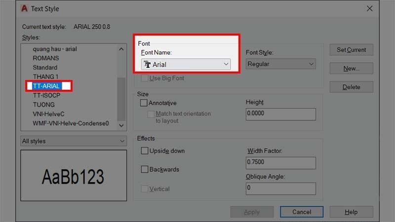 Sửa lỗi font chữ trong CAD khi không có mạng (Bước 4)