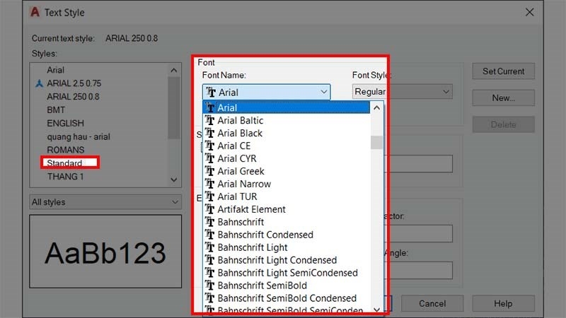 Sửa lỗi font chữ trong CAD khi không có mạng (Bước 5)