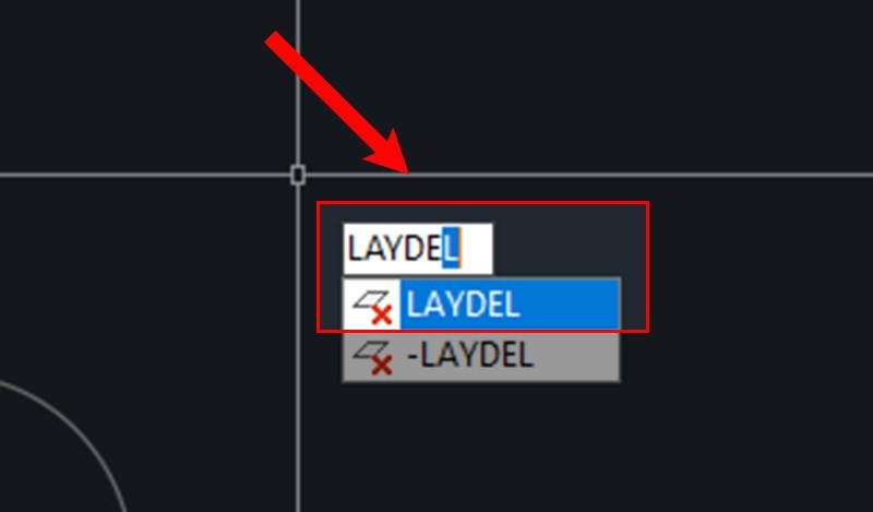 Dùng lệnh Laydel để xóa layer trong CAD (Bước 1)