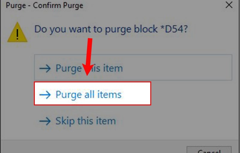 Dùng lệnh Purge để xóa layer trong CAD (Bước 3)