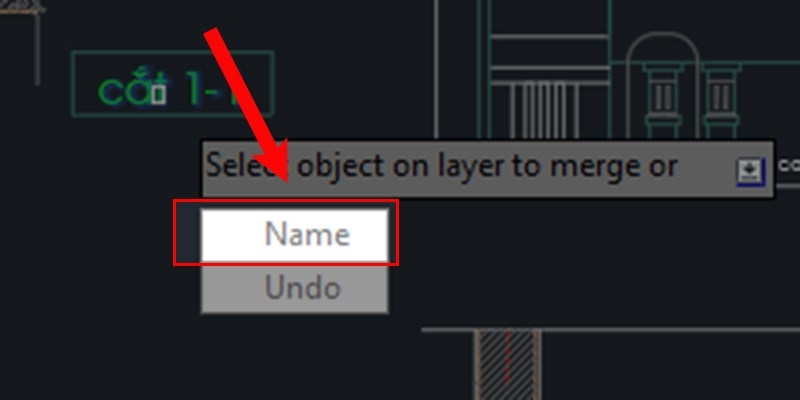Dùng chức năng gộp layer để xóa layer trong CAD (Bước 1)