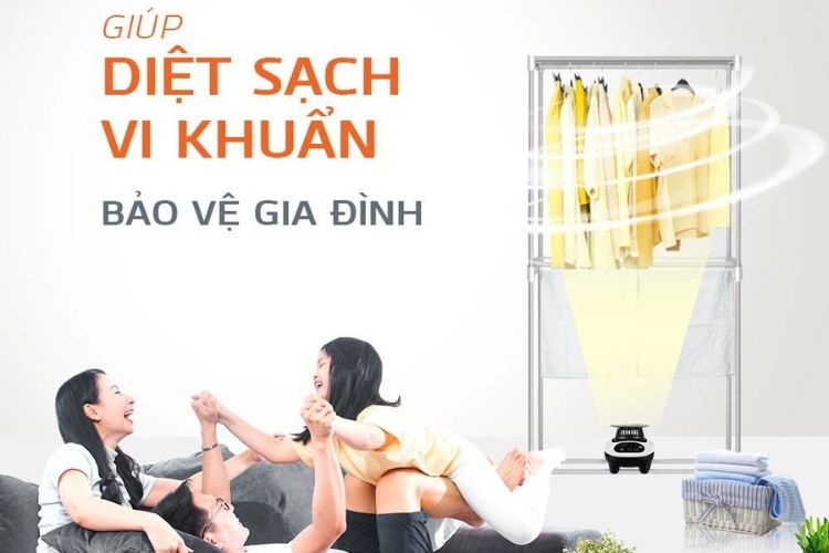 Các loại máy sấy quần áo phổ biến:  Máy sấy quần áo UNIE UE-666