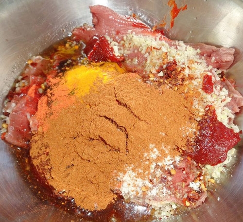 cách làm thịt trâu khô bằng lò vi sóng bước 2