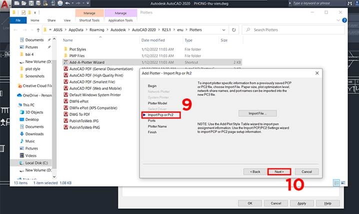 Tạo máy in ảo trong AutoCAD (Bước 7)