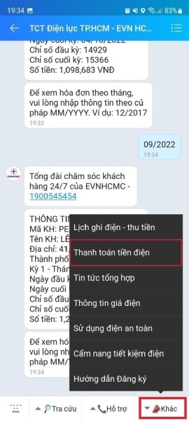 cách đóng tiền điện online hình 8