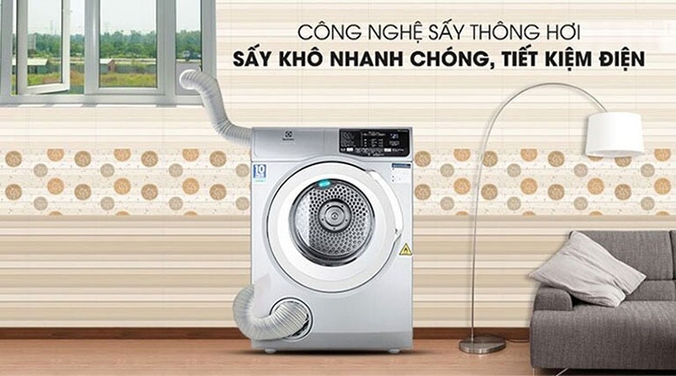 Máy sấy quần áo thông hơi