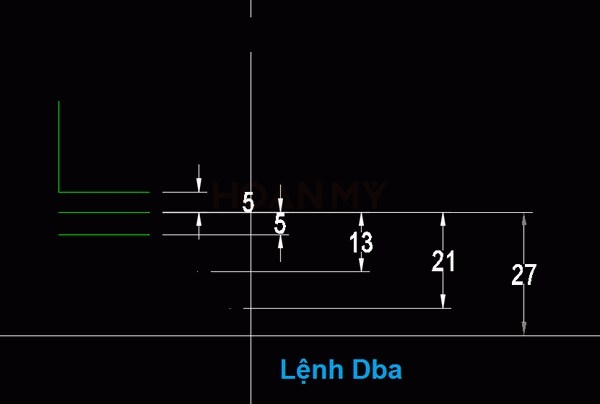 Cách sử dụng lệnh DIM trong CAD đo đường kính tổng thể