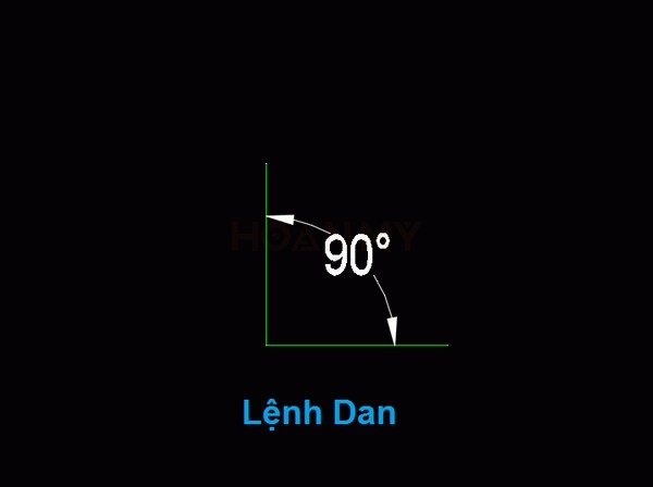 Cách sử dụng lệnh DIM trong CAD đo kích thước góc