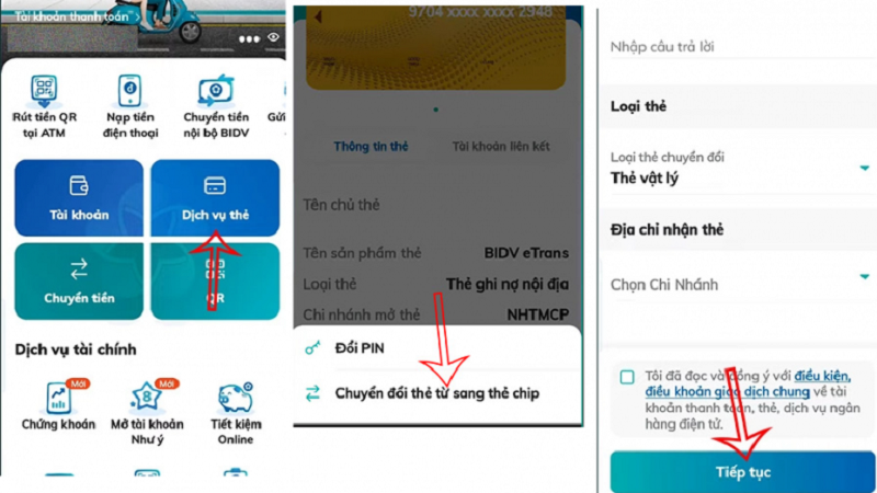 Cách đổi thẻ từ sang thẻ chip BIDV (Ảnh 5)