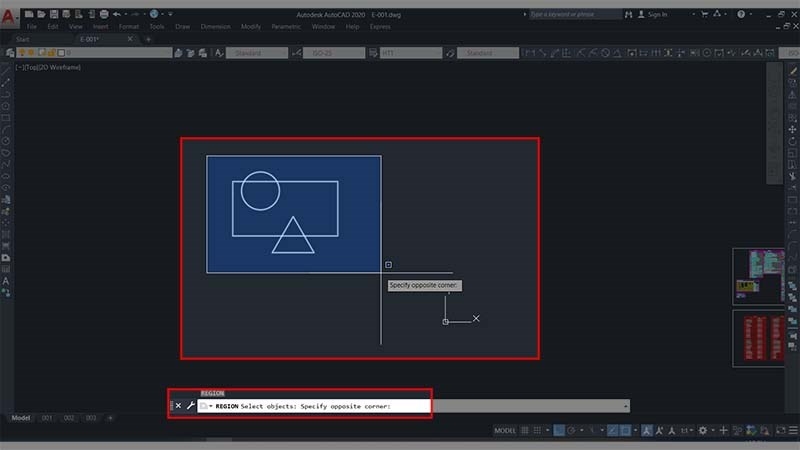 Cách sử dụng lệnh Subtract trong CAD (Bước 2)