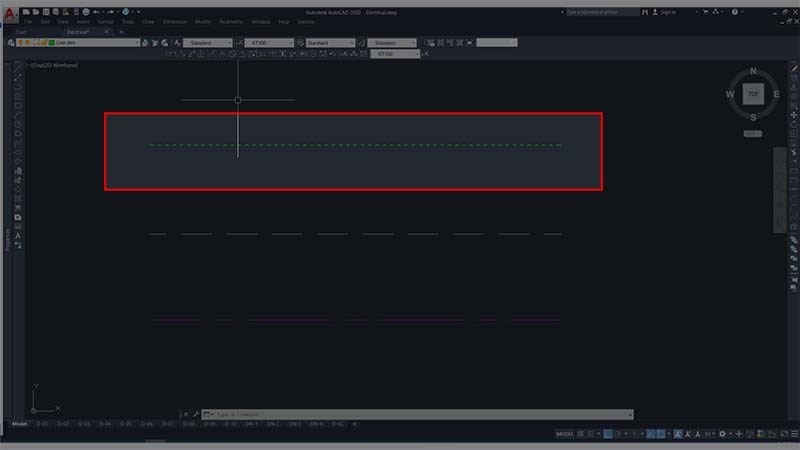 Chỉnh từng nét đứt trong bản vẽ CAD